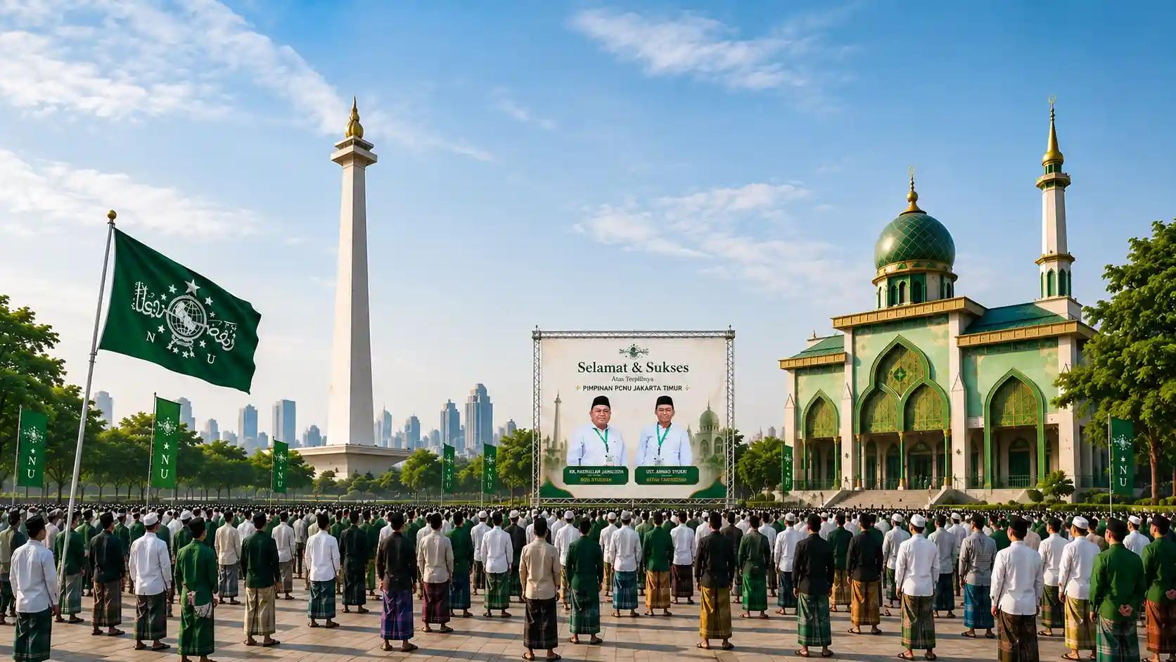 Kebersamaan pengurus dan warga PCNU Pengurus Cabang Kabupaten Nias Selatan